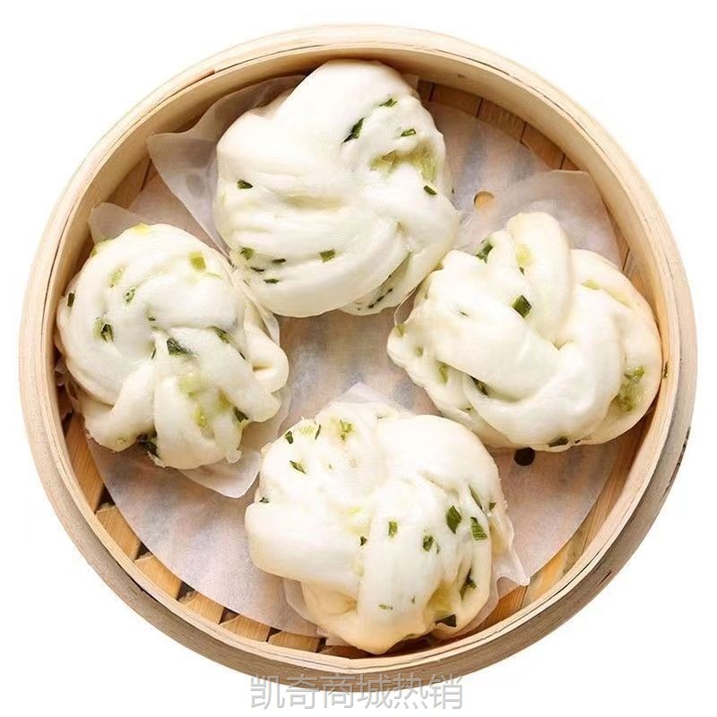【♥凯奇美食供应链♥】手工葱油花卷25个馒头健康早餐早点速冻包子食品半成品一件代发包