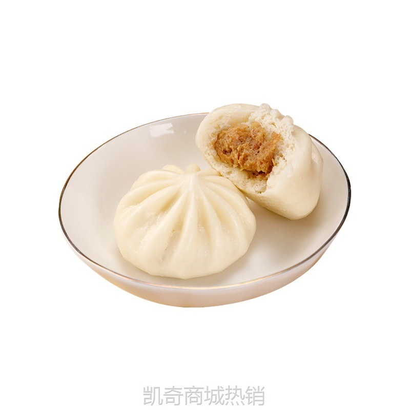 【♥凯奇美食供应链♥】aw【】2斤鲜肉蒸煎小笼包约52个加热即食早餐酱肉包速冻食品