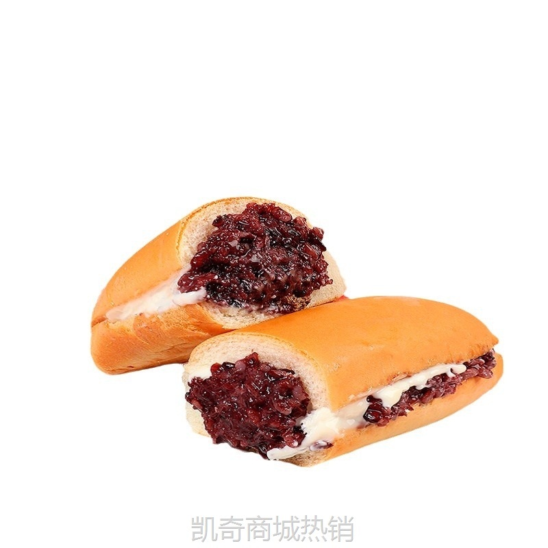 【♥凯奇美食供应链♥】长条紫米奶酪棒夹心紫米面包蛋糕代早餐整箱休闲零食品批发代发