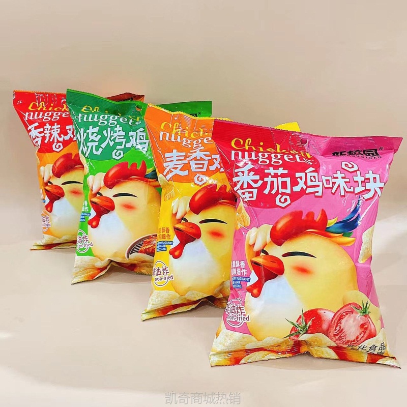 【♥首购3元♥】新榕园麦香鸡味块非油炸香辣鸡味块休闲零食烧烤风味追剧解馋必备