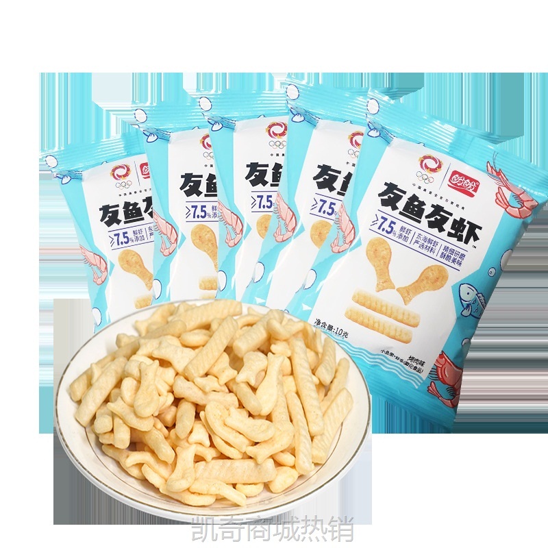 【♥首购3元♥】盼盼 友鱼友虾虾条薯片 10g*6包 烤肉味