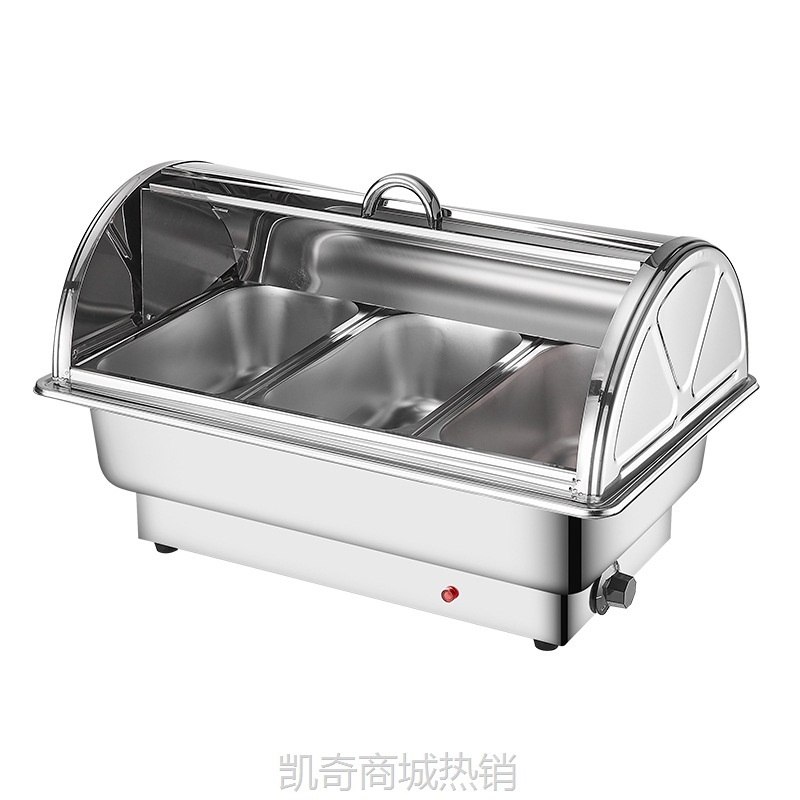 【♥首购3元♥】商用自助餐厅翻盖可视布菲炉不锈钢电加热保温餐炉酒店食堂早餐炉