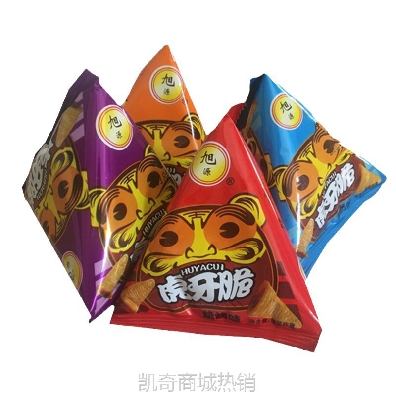 【♥首购3元♥】旭源虎牙脆烧烤味闲趣尖角脆锅巴酒吧KTV小吃散装儿童等位小吃批