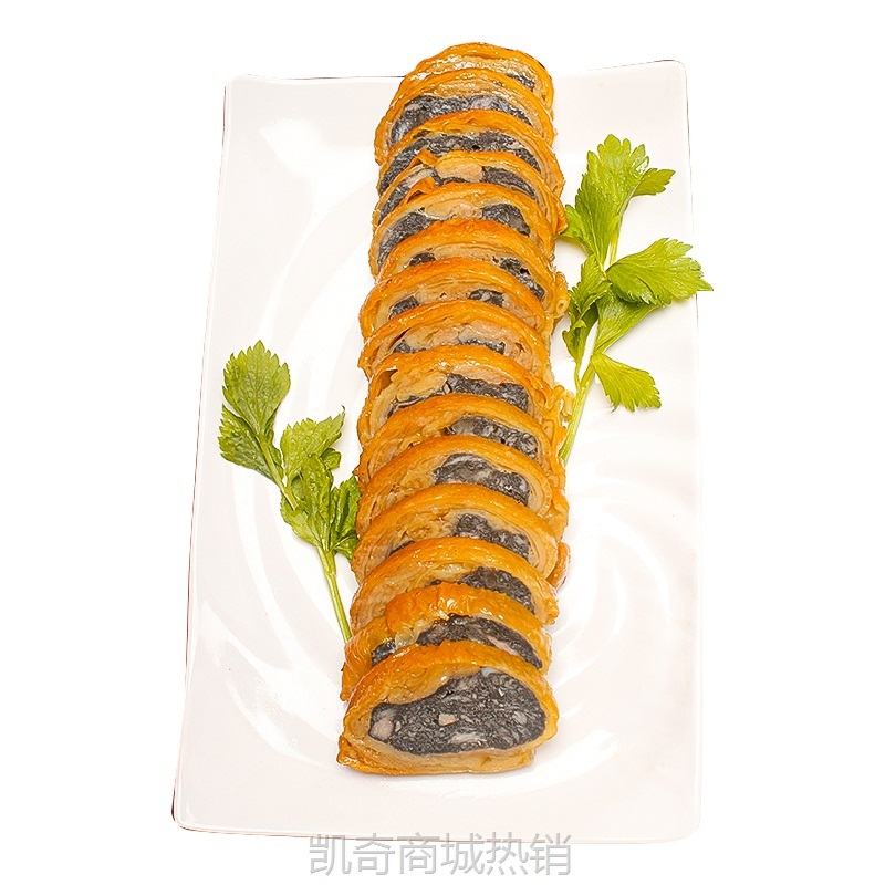 【♥凯奇美食供应链♥】ii黑松露卷即食鸡皮卷酒店餐饮半成品福建闽南特色小吃冷盘凉菜食