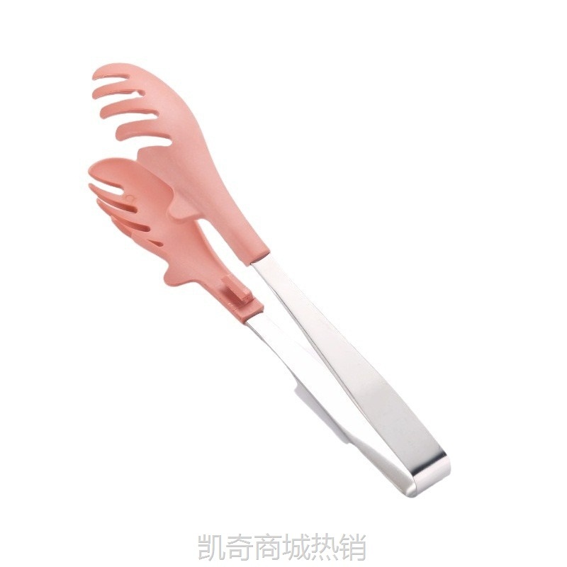 【♥首购3元♥】家用食物夹不锈钢塑料烧烤夹家用自助餐烤肉耐高温防烫食品夹批发