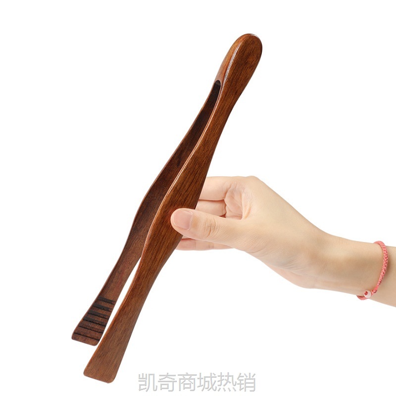 【♥首购3元♥】楠木食物夹餐厅自助烤肉夹子厨房家用便携烘焙食品夹厂家批发logo
