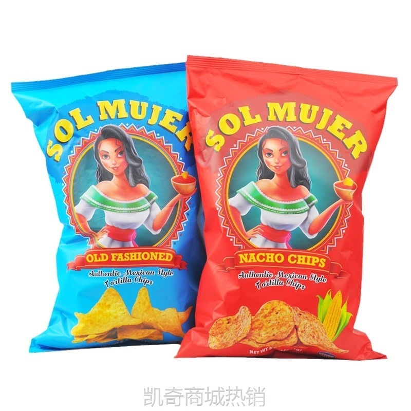【♥首购3元♥】美国进口墨西哥少女玉米片原味烧烤味粗粮薯片网红休闲膨化零食