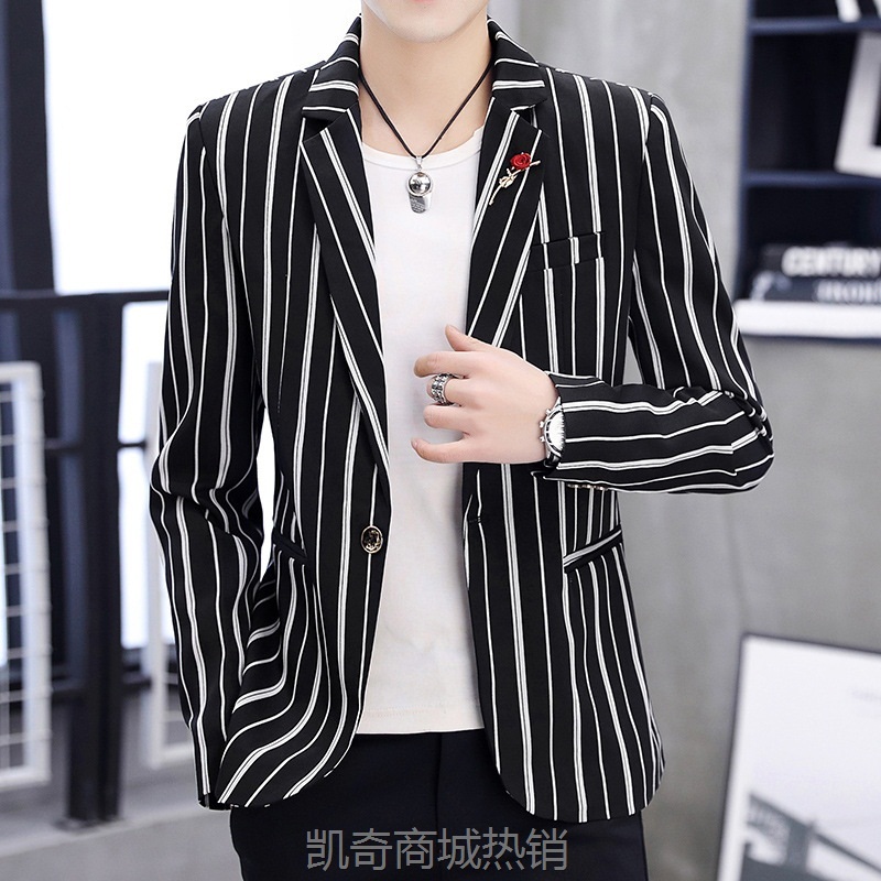 男士西服外套青少年韩版修身小西装学生休闲西装男套装结婚正装潮