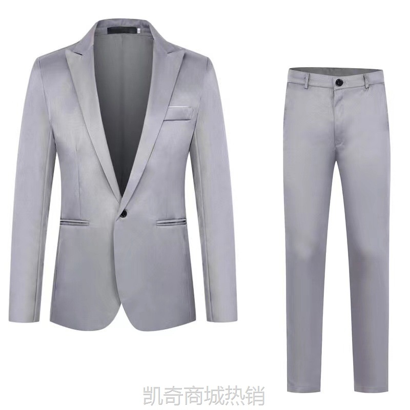 外贸西装西服套装男士两件职业正装伴郎服装新郎结婚礼服两件套男