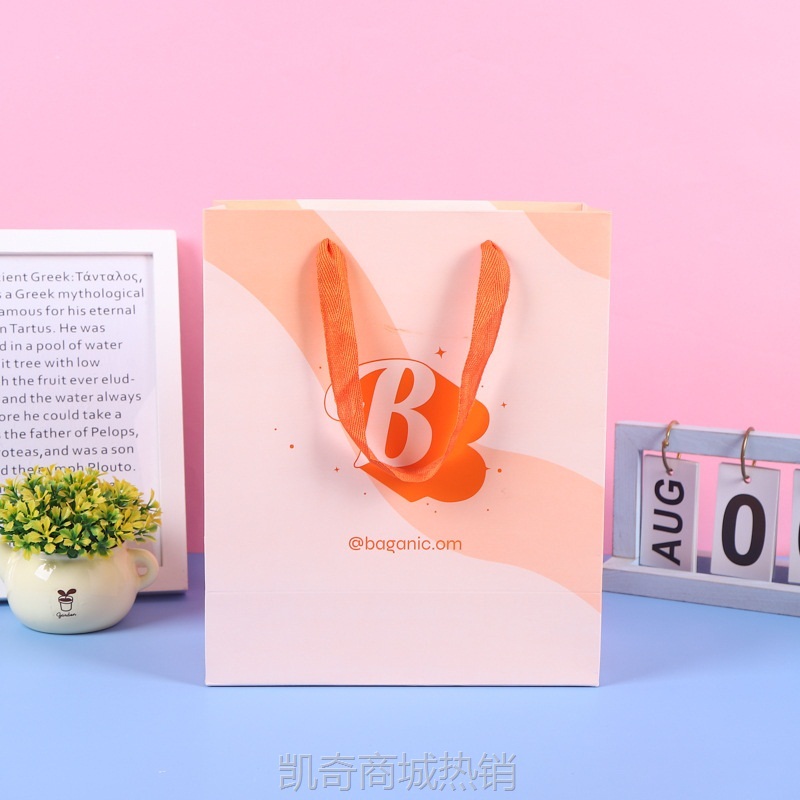白卡纸袋定制服装购物手提袋彩色印刷广告宣传礼品购物袋定做LOGO