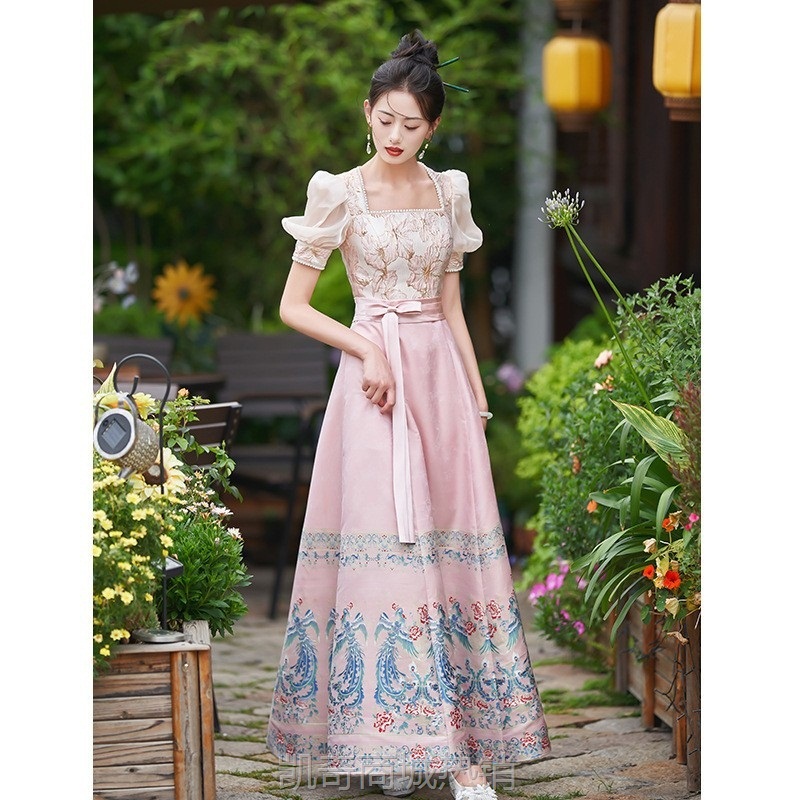 新中式马面裙套装女新娘结婚敬酒服订婚宴礼服改良汉服高级连衣裙