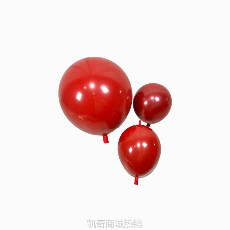 5寸10寸18寸尾巴球加厚石榴红双层气球婚礼婚房布置结婚气球