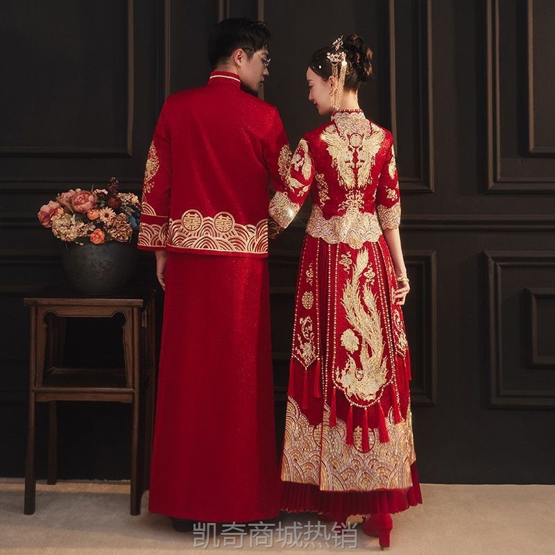 婚纱秀禾装秀禾服2023年新款新娘礼服结婚龙凤褂嫁衣中式婚服夏季