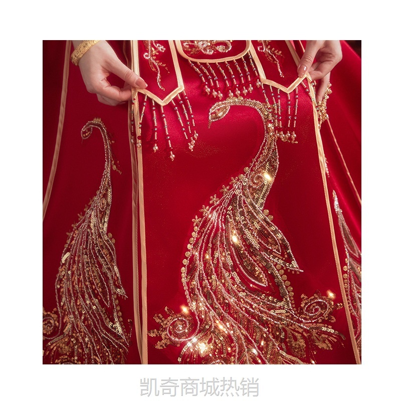 秀禾服新娘2024新款夏季敬酒服秀和服中式婚纱结婚礼服女显瘦秀禾