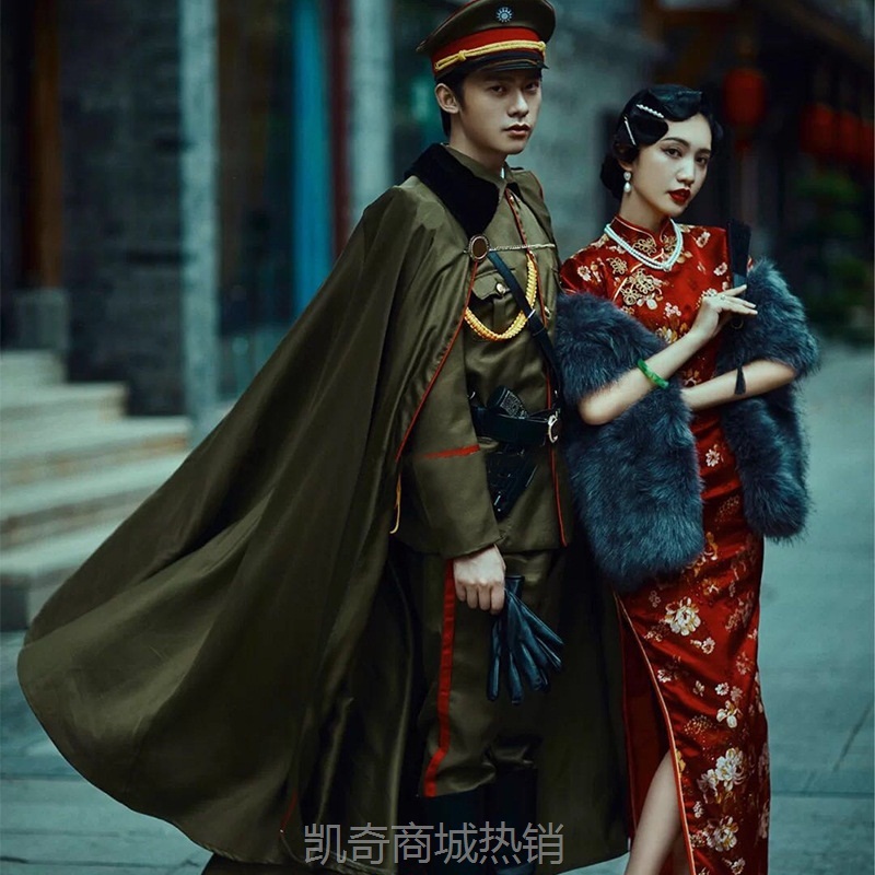 影楼拍照主题服装军阀旗袍旅拍街拍写真服艺术照婚纱摄影时尚礼服