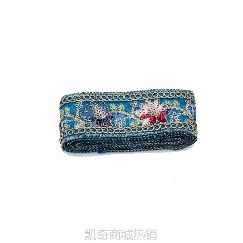 金股绳花边 3.5CM亮片汉服辅料童装民族风花边袖口饰品装饰批发