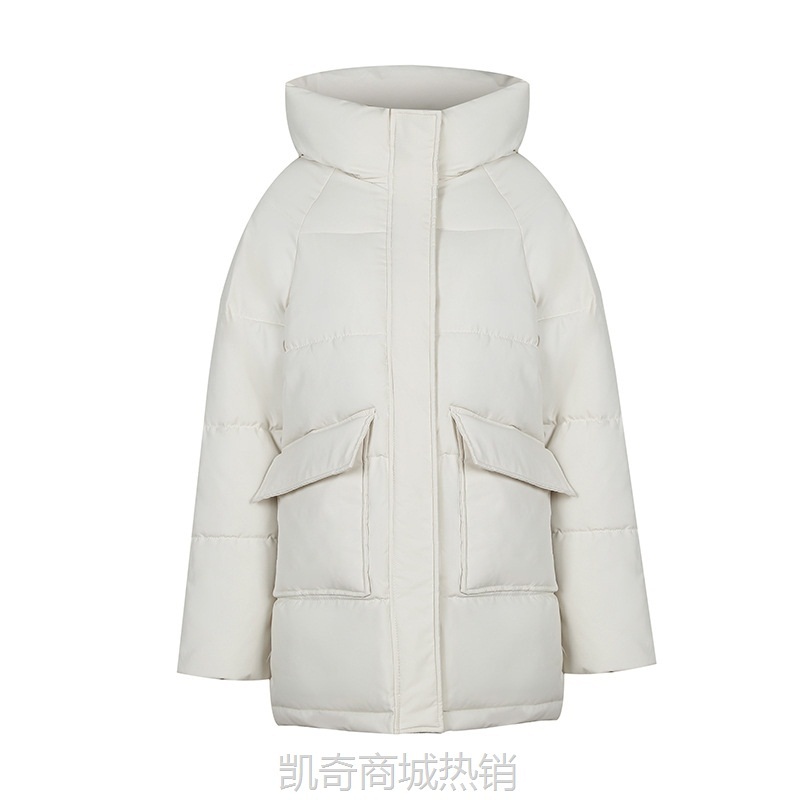 外贸棉服女中长款冬2023新款韩版收腰加厚棉衣棉袄ins面包服外套