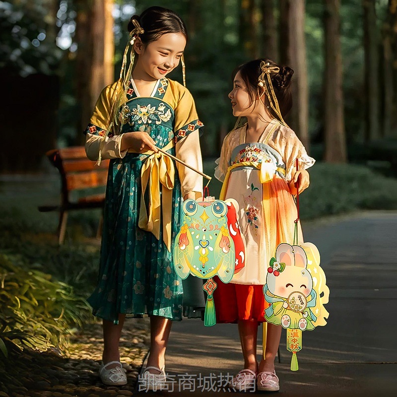 中秋灯笼古风锦鲤花灯手工diy材料包 幼儿园儿童手提兔子宫灯挂饰