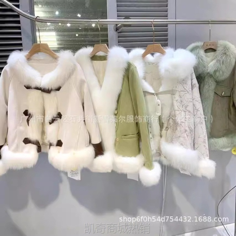 羽绒服女款高端女鵝絨清倉品牌撤柜女装狐狸毛95鹅绒服皮草外套冬