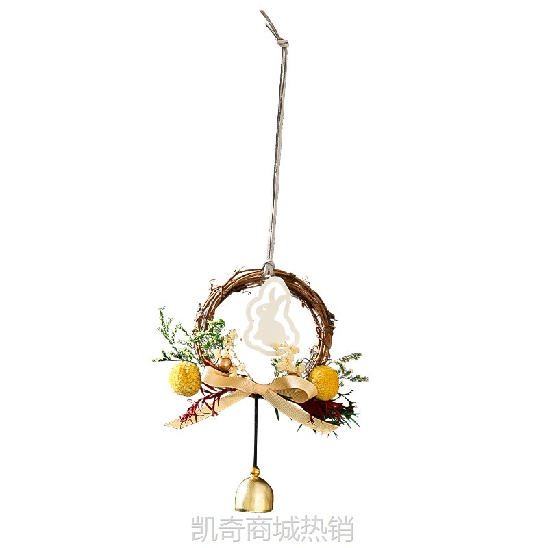 中秋灯笼竹编手工diy材料包 2024新款儿童手提古风小兔子花灯挂饰