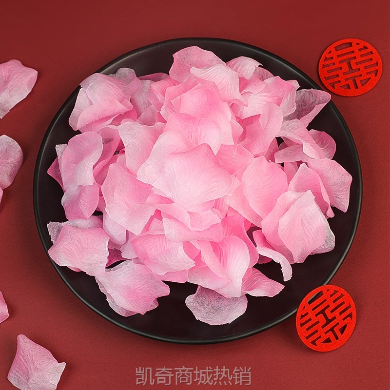 求婚 玫瑰仿真花瓣手撒花浪漫生日床上婚礼结婚婚房布置装饰假花
