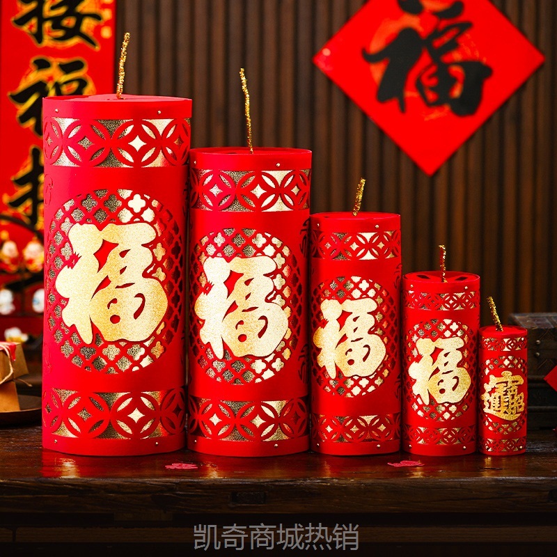 蛇年鞭炮装饰2025爆竹摆件推头过年商场仿真新年坐炮场景布置用品