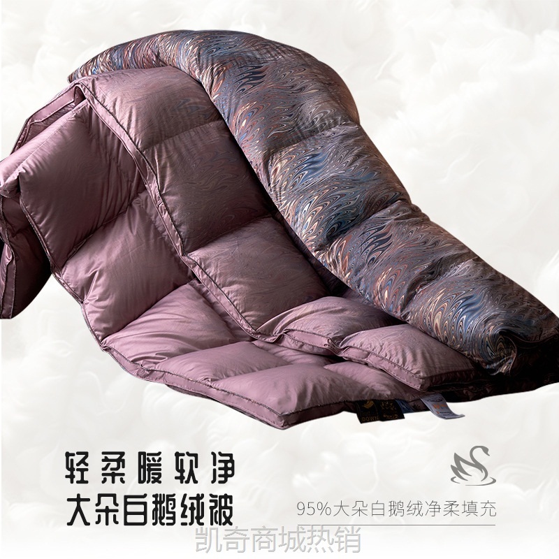 匈牙利进口95白鹅绒被羽绒被鸭绒被子被芯春秋被双人加厚保暖冬被