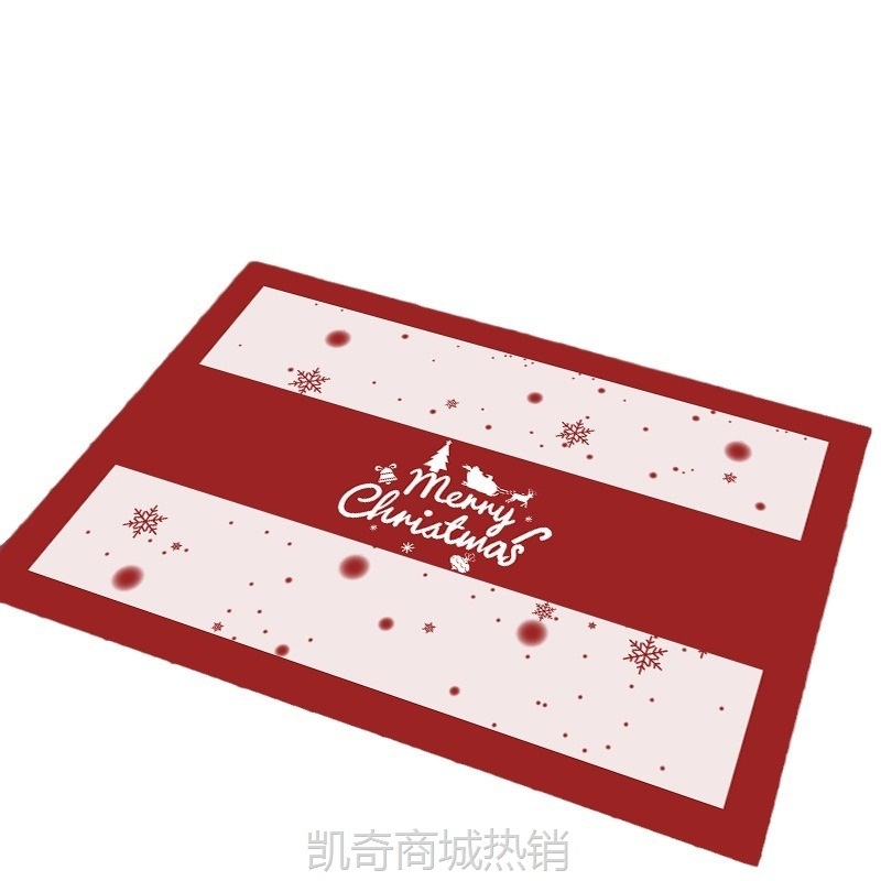 亚马逊新款圣诞地垫欧美节日装饰进门垫入户门家用地毯批发代发
