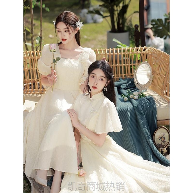 香槟色伴娘服女2024新款气质优雅小众高级姐妹团礼服裙平时可穿