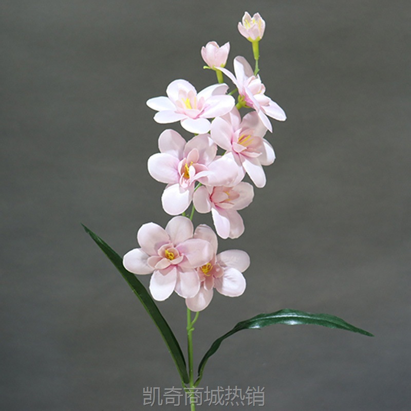 假花婚庆仿真花单枝小洋兰婚庆绢花欧式现代简约插花婚礼装饰摆件