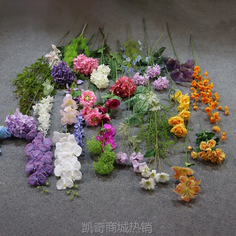 莫奈花园风仿真花造景绢花商场美陈道具拍照打卡橱窗摆设花路引花