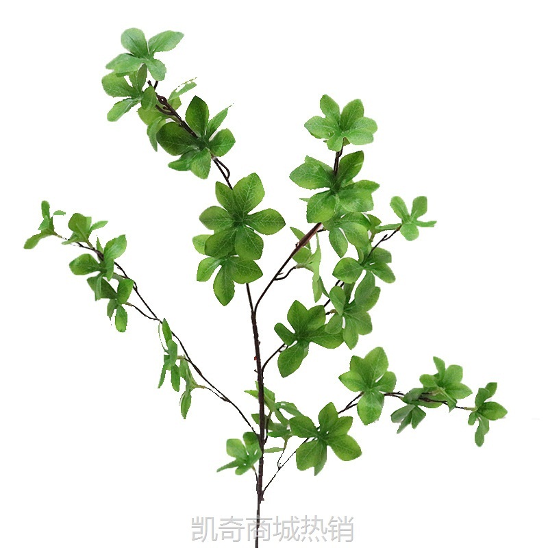 绿色仿真花森系吊顶绿植叶子婚庆花材配叶花艺装饰道具假花假树叶