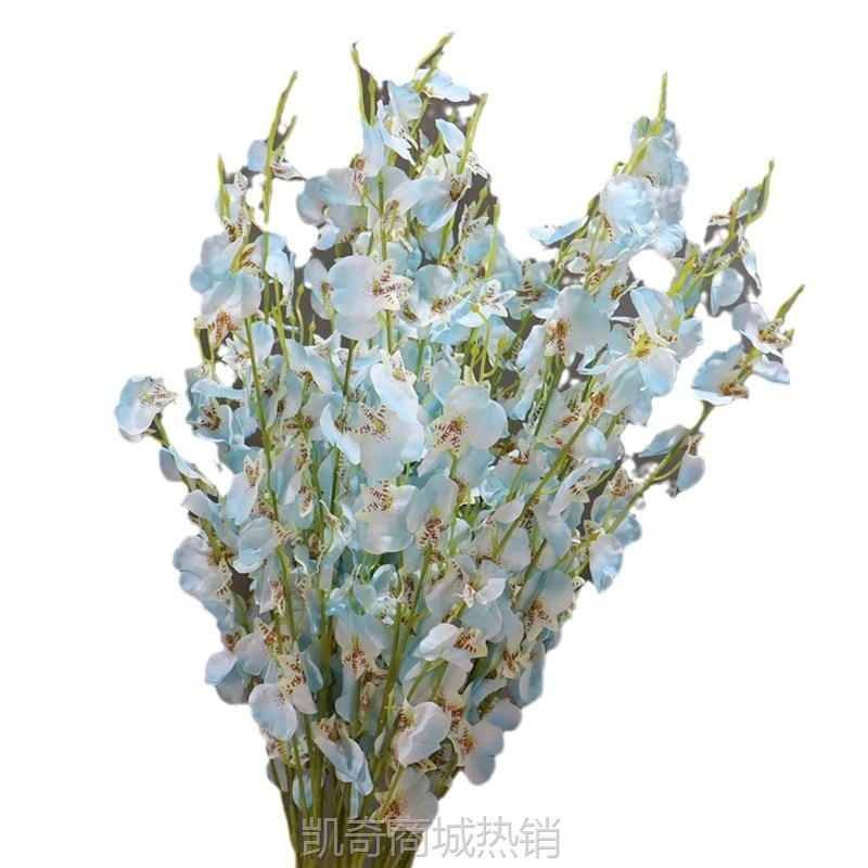 高枝跳舞兰仿真花婚庆绢花假花插花婚礼堂排花背景花装饰花艺花材