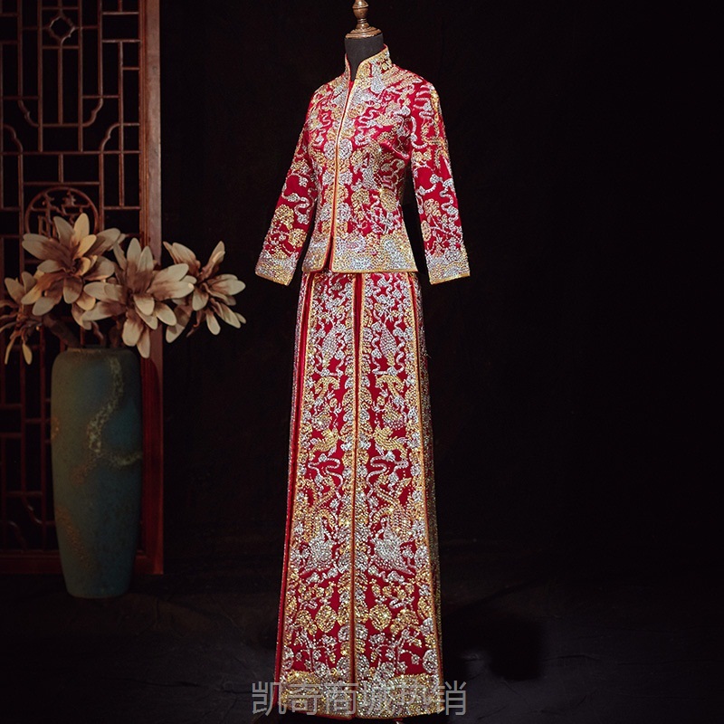 秀禾服新娘2024新款结婚中式婚纱礼服古代婚服新娘服龙凤褂秀和服