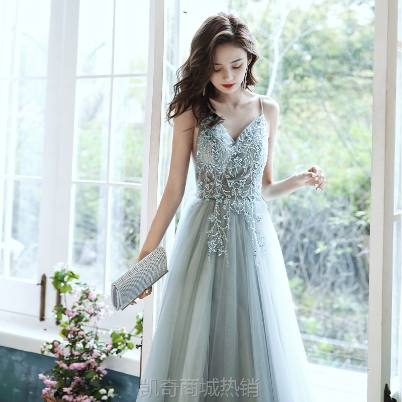 小晚礼服裙女2024秋季新款宴会仙气质气场女王连衣裙平时可穿生日