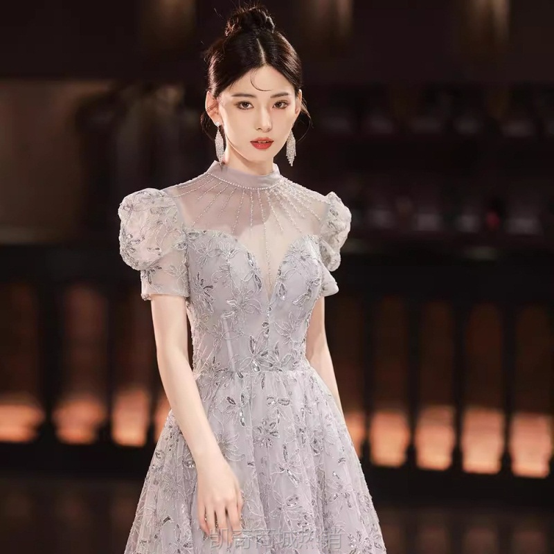 宴会晚礼服2024新款法式仙气质森系蓬蓬纱长裙18岁成人礼艺考礼服