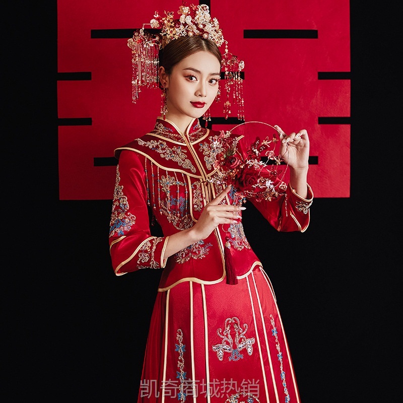 秀禾服新款新娘2024款结婚中式礼服嫁衣婚服敬酒服出阁服高级秀和