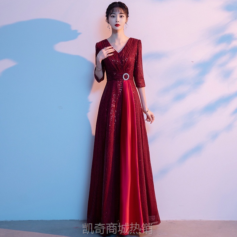现代大合唱团演出服女大气合唱队礼服朗诵主持人指挥比赛服装气质