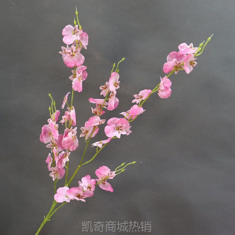 高枝跳舞兰仿真花婚庆绢花假花插花婚礼堂排花背景花装饰花艺花材