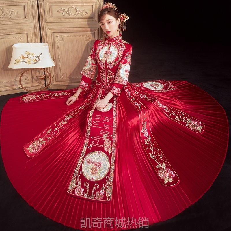 2024新款秀禾服新娘春夏结婚礼服花好月圆中国风敬酒服中式嫁衣
