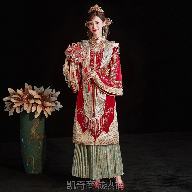 明制汉服婚服结婚中式嫁衣凤冠霞披喜服秀禾服2023春季新款
