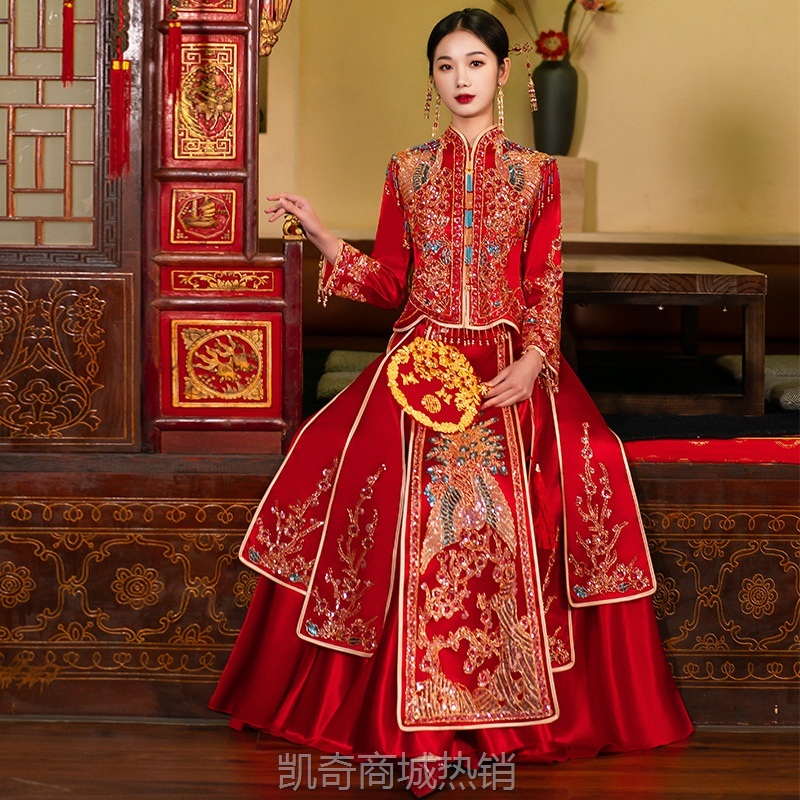 2024新款秀禾服修身显瘦秀禾嫁衣中式敬酒服春季秀禾服