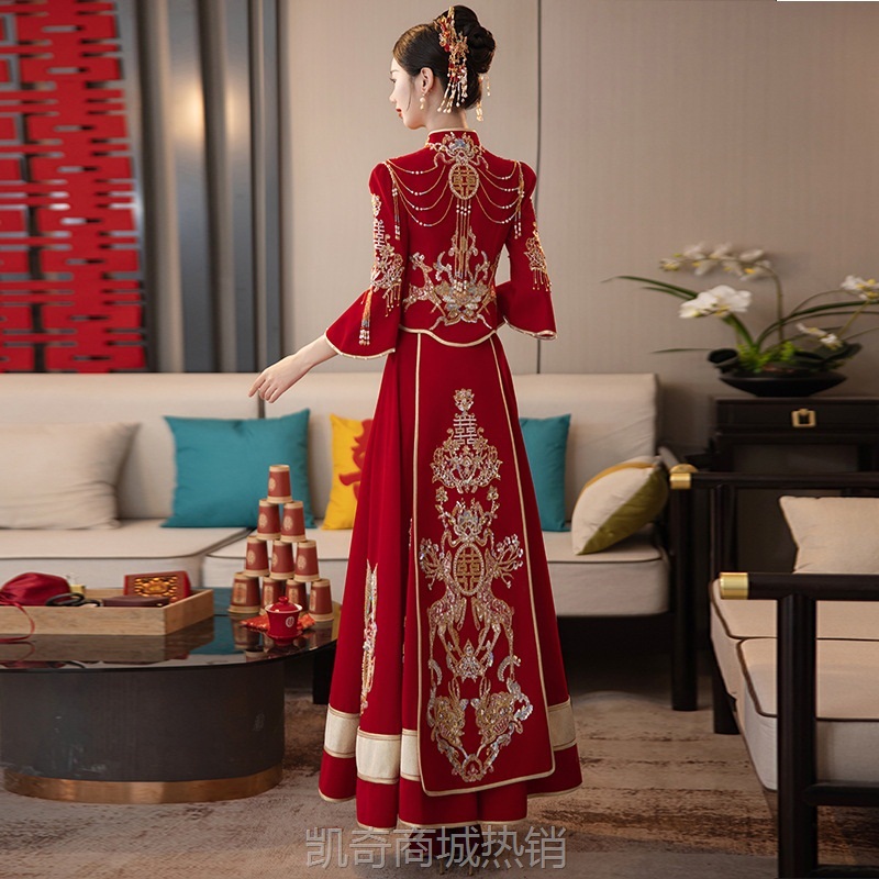 秀禾服2024新款结婚中式结婚礼服出阁服嫁衣新式高端婚服秀和春季