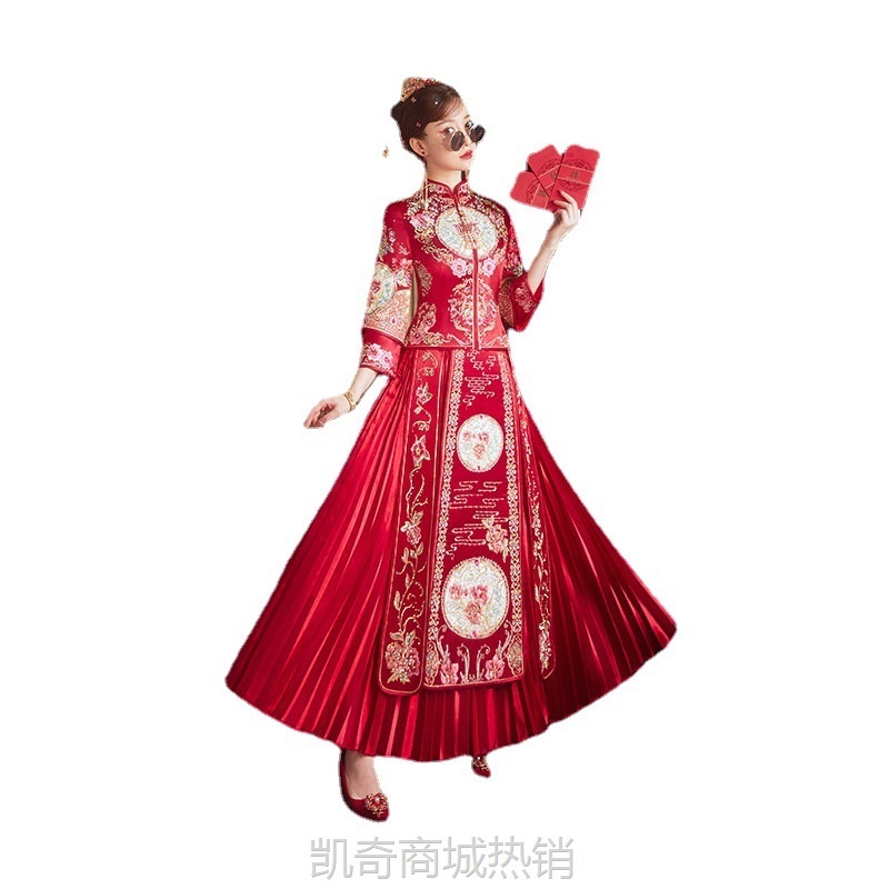 2024新款秀禾服新娘春夏结婚礼服花好月圆中国风敬酒服中式嫁衣