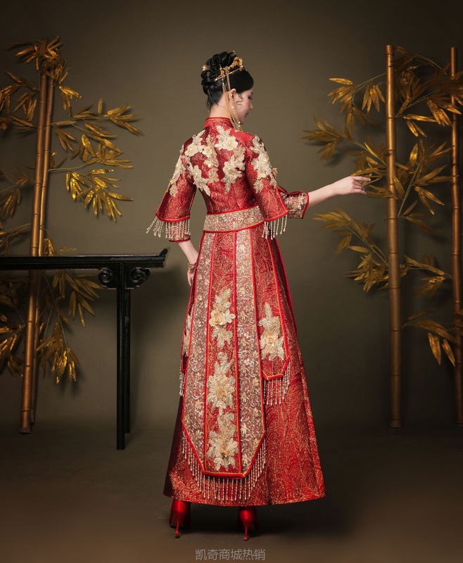 秀禾服新娘2024新款中式结婚礼服秀和嫁衣婚纱出阁服敬酒服秀禾服