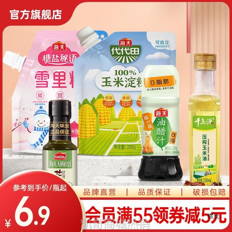 海天酱料油淀粉白糖鸡精快捷调味mini装多口味方便携带户外调味料