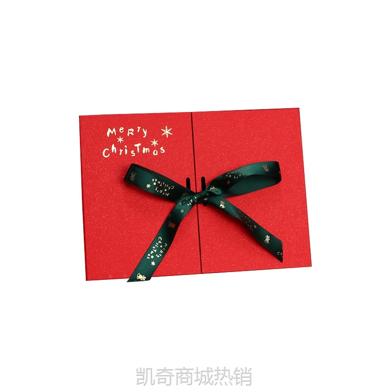 现货红色圣诞年货节礼盒对开门蝴蝶结礼物盒伴手礼礼品包装盒大号