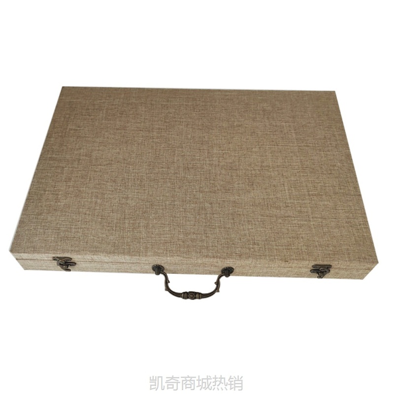 苏绣圆扇盒子锦盒宫扇礼品盒团扇包装大锦盒红色（不含扇徐小