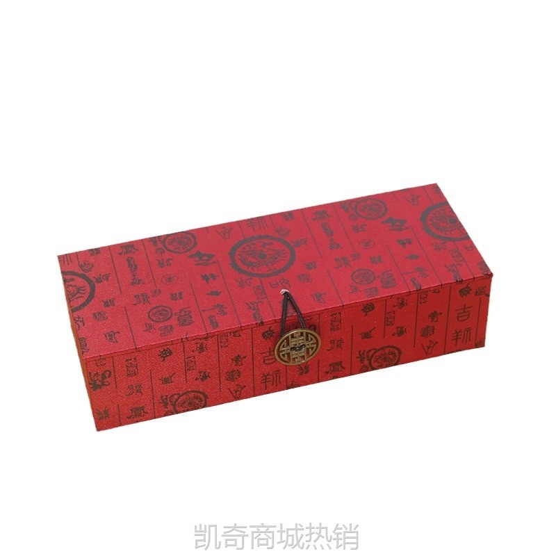 红色现货锦盒小批发源头厂家国潮母亲节镇尺书签梳工艺品摆件礼盒