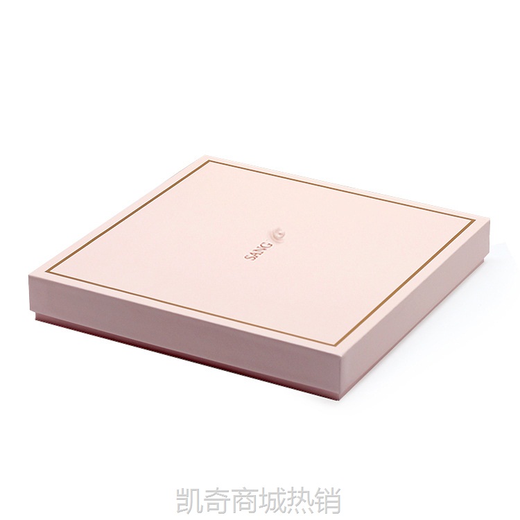 厂家设计可制作丝绸制品礼盒包装 粉色正方形丝巾礼品包装盒 彩盒